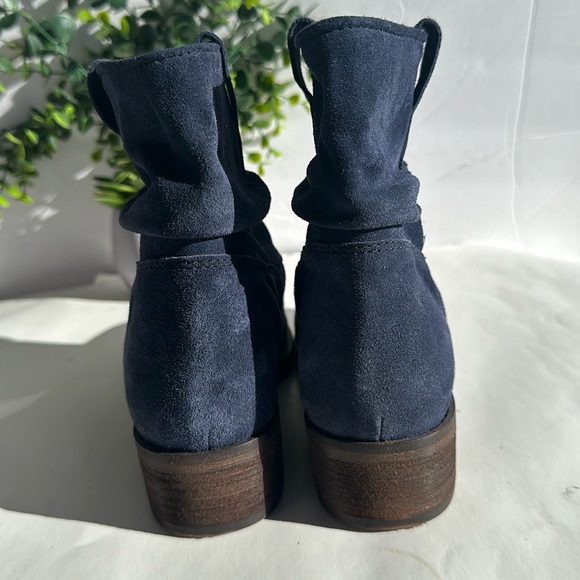 EL CAMPERO Suede Leather Ankle Boots in Navy Blue-Sz 38-US 8 - Picture 3 of 15